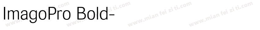 ImagoPro Bold字体转换